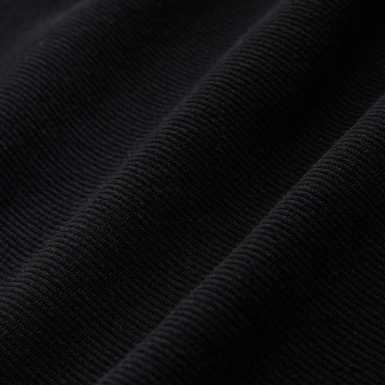 LUNAPA | Men’s Black Jersey Twill Popper Shacket