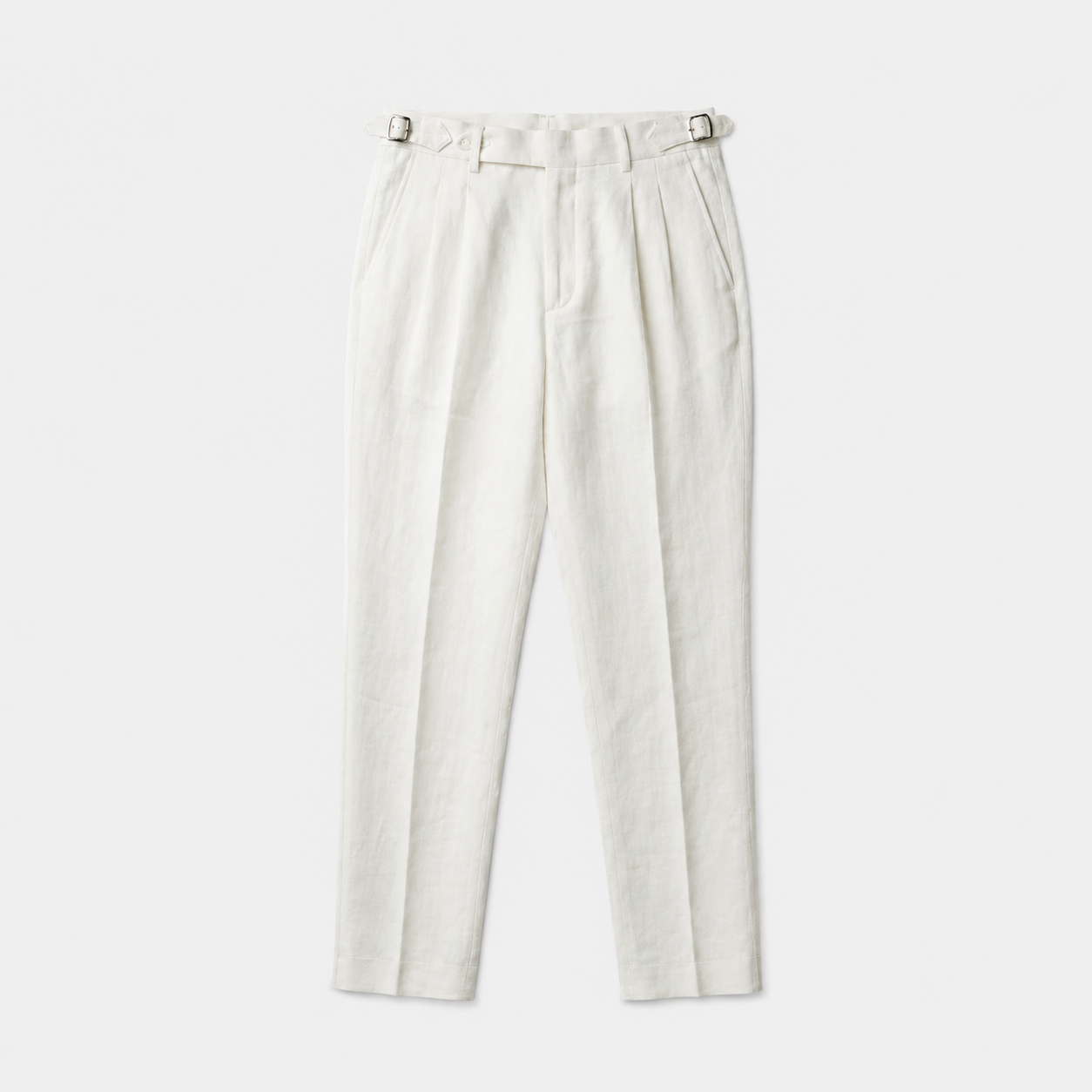LUNAPA | Men’s Tailored Linen Double-Pleated Trousers