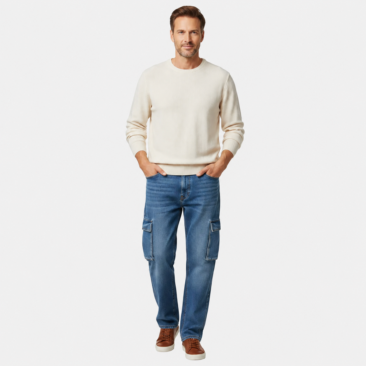 LUNAPA | LUNAPA | Men’s Baggy Cargo Denim Jeans
