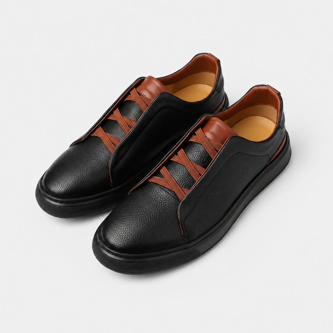LUNAPA | Men’s Leather Slip-On Sneakers