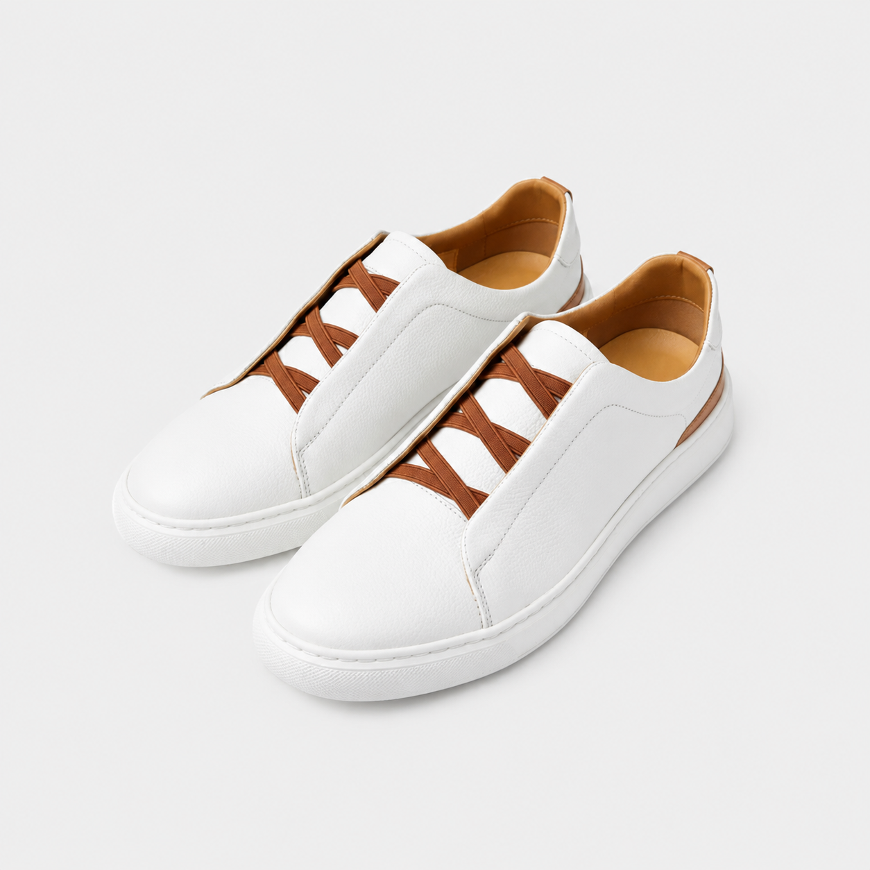 LUNAPA | Men’s Leather Slip-On Sneakers