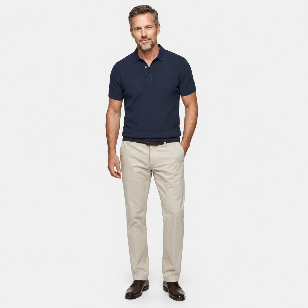LUNAPA | Men’s Linen-Cotton Pique Polo Shirt