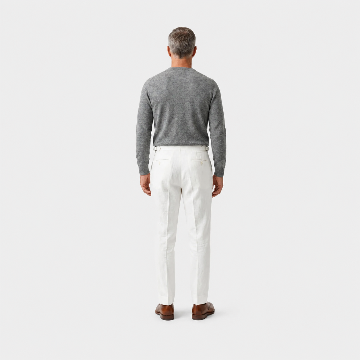 LUNAPA | Men’s Tailored Linen Double-Pleated Trousers