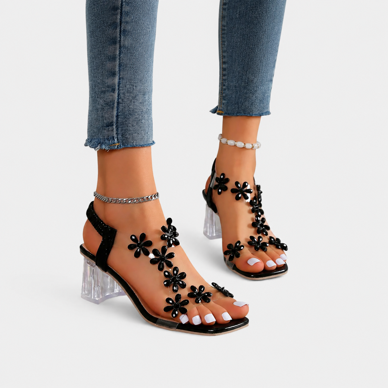 LUNAPA | Women’s Rhinestone Stiletto Heels