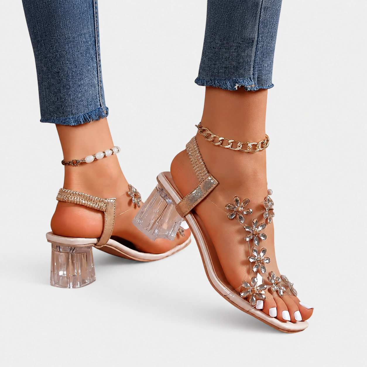 LUNAPA | Women’s Rhinestone Stiletto Heels